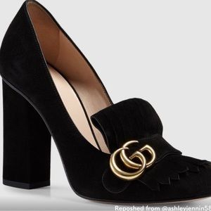 Gucci black suede heels